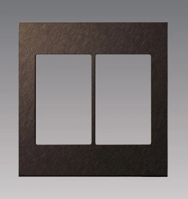 WTA9602A Advance Series Extra Metal Switch Plate (Dual Switch) (Vibration Finish) (Brown)