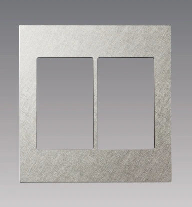 WTA9602S Advance Series Extra Metal Switch Plate (Dual Switch) (Vibration Finish) (Silver)