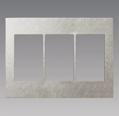 WTA9603S Advance Series Extra Metal Switch Plate (3-Piece Set) (Vibration Finish) (Silver)