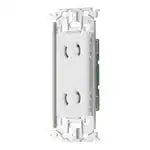 WTL10623W Advance Recessed Double Outlet with Metal Frame (Ceramic White)