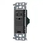 WTL11313H Advance Recessed Grounded Outlet with Grounding Terminal (Metal Frame) (Gray)