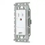 WTL113149W Advance Recessed Grounded Outlet with Grounding Terminal (with Insulated Frame) (Ceramic White)