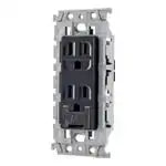WTL113249H Advance Recessed Double Outlet with Grounding Terminal (Insulated Frame) (Gray)