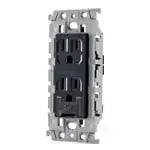 WTL115249H Advance Recessed Double Outlet with Grounding Terminal and Grounding Door (with Insulated Frame) (Gray)