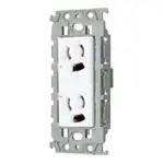 WTL116249W Advance Recessed Grounded Double Outlet (with Insulated Frame) (Ceramic White)