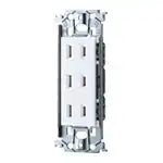 SO-STYLE WTL13033MW – In-Wall Triple Outlet with Metal Mounting Frame – Matte Ceramic White