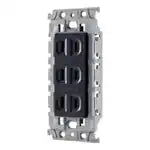 WTL130349H Advance Recessed Triple Outlet (with Insulated Frame) (Gray)