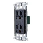 WTL13123B Advance Recessed Grounded Double Outlet (with Metal Frame) (Black)