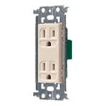 WTL13123F Advance Recessed Grounded Double Outlet (with Metal Frame) (Beige)