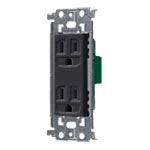 WTL13123H Advance Recessed Grounded Double Outlet (with Metal Frame) (Gray)