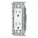 WTL131249W Advance Recessed Grounded Double Outlet (with Insulated Frame) (Ceramic White)