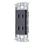 WTL13523HK Advance Recessed Double Outlet with Door (Metal Frame) (Gray)