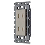 WTL135248F Advance Recessed Double Outlet with Door (with Insulated Frame) (Beige)