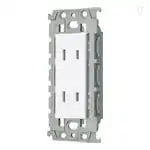 WTL150249W Advance Recessed Double Outlet (with Insulated Frame) (Ceramic White)