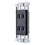 WTL1502B Advance Recessed Double Outlet (with Metal Frame) (Black)