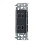 WTL1502H Advance Recessed Double Outlet (with Metal Frame) (Gray)