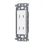 WTL1502W Advance Recessed Double Outlet (with Metal Frame) (Ceramic White)