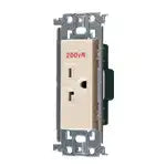 WTL19223F Advance 15A/20A Dual-Purpose Recessed Grounded Outlet (250V) with Metal Frame (Beige)