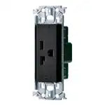 SO-STYLE WTL19223MB – In-Wall / Flush-Mount 15A/20A Compatible Grounded Outlet (250V) with Metal Mounting Frame – Matte Black