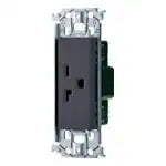 SO-STYLE WTL19223MH – In-Wall / Flush-Mount 15A/20A Compatible Grounded Outlet (250V) with Metal Mounting Frame – Matte Gray