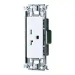 WTL19223MW SO-STYLE 15A・20A兼用埋込接地コンセント 250V 金属枠付 マットセラミックホワイト