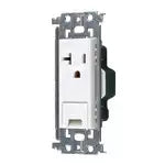 WTL19313W Advance 15A/20A Recessed Grounded Outlet with Grounding Terminal (Metal Frame) (Ceramic White)