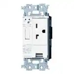 WTL35143W Advance Thermal/Tracking Notification Outlet (15A/20A Recessed Grounded Outlet with Grounding Terminal) (250V) (with Shut-Off Function) (Metal Frame) (Ceramic White)