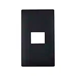 WTL7001BK Advance Outlet Plate for 1 Unit (Matte Black)