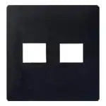 WTL7072BK Advance Outlet Plate for 2 Outlets (1 Outlet + 1 Outlet) (Matte Black)