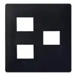 WTL7073BK Advance Outlet Plate for 3 Outlets (2 Outlets + 1 Outlet) (Matte Black)