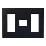 WTL7077BK Advance Outlet Plate for 7 Outlets (3 Outlets + 1 Outlet + 3 Outlets) (Matte Black)