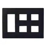 WTL7087BK Advance Outlet Plate for 7 Outlets (3 Outlets + 2 Outlets + 2 Outlets) (Matte Black)