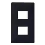 WTL7702BK Advance Simple Fire-Resistant Outlet Plate for 2 Outlets (Matte Black)