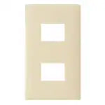 WTL7702FK Advance Simple Fire-Resistant Outlet Plate for 2 Outlets (Matte Beige)