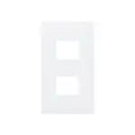 WTL7702WK Advance Simple Fire-Resistant Outlet Plate for 2 Outlets (Matte White)