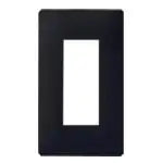 WTL7703BK Advance Simple Fire-Resistant Outlet Plate for 3 Outlets (Matte Black)