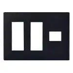 WTL7707BK Advance Simple Fire-Resistant Outlet Plate for 7 Outlets (Matte Black)