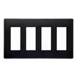 WTL7712BK Advance Simple Fire-Resistant Outlet Plate for 12 Outlets (Matte Black)
