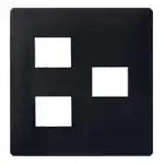 WTL7773BK Advance Simple Fire-Resistant Outlet Plate for 3 Outlets (2 Outlets + 1 Outlet) (Matte Black)