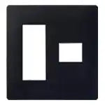 WTL7774BK Advance Simple Fire-Resistant Outlet Plate for 4 Outlets (3 Outlets + 1 Outlet) (Matte Black)