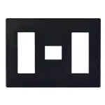 WTL7777BK Advance Simple Fire-Resistant Outlet Plate for 7 Outlets (3 Outlets + 1 Outlet + 3 Outlets) (Matte Black)