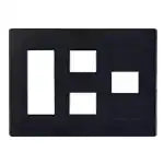 WTL7786BK Advance Simple Fire-Resistant Outlet Plate for 6 Outlets (3 Outlets + 2 Outlets + 1 Outlet) (Matte Black)