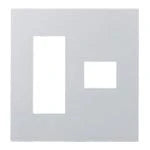 WTL8074CS Advance Series Select Outlet Plate for 4 Outlets (3 Outlets + 1 Outlet) (Silver)